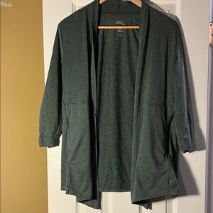 Apt. 9 Women's Deep Green Open-Front Blazer